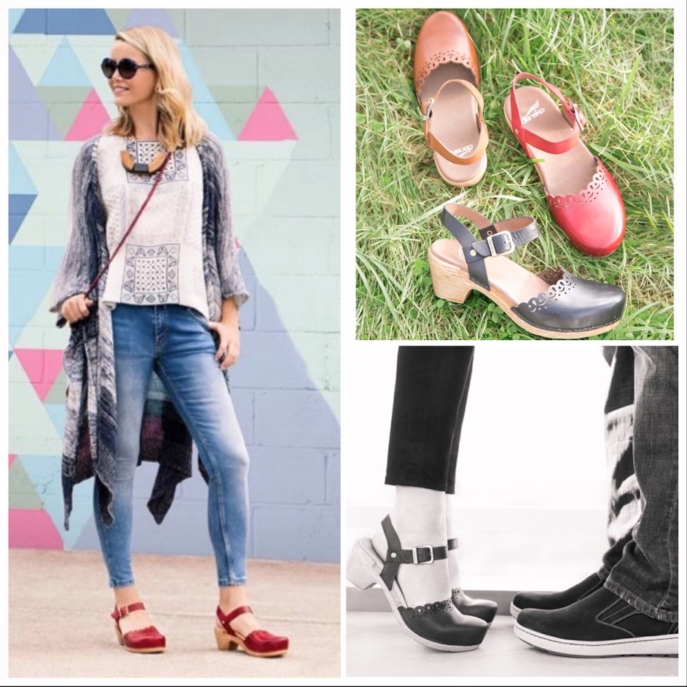 Dansko Marta Clogs Full Grain Camel Size 41